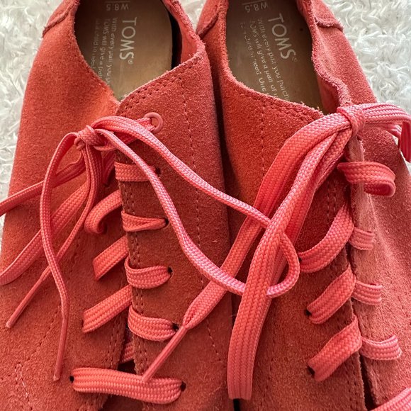 TOMS Suede Hibiscus Espadrille/Sneaker Size 8.5 - Picture 7 of 9